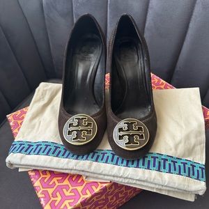 Vintage Tory Burch Sophie Wedge( Split Suede) Shoes